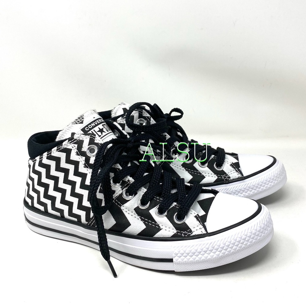 Christmas Sale 🎄 Converse Ctas Madison Mid Canvas White Black Women's 565388F - Picture 5 of 9